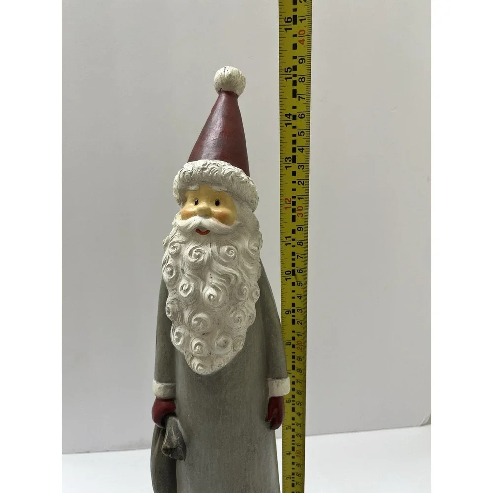 Vtg Christmas Wooden Santa Figure 15